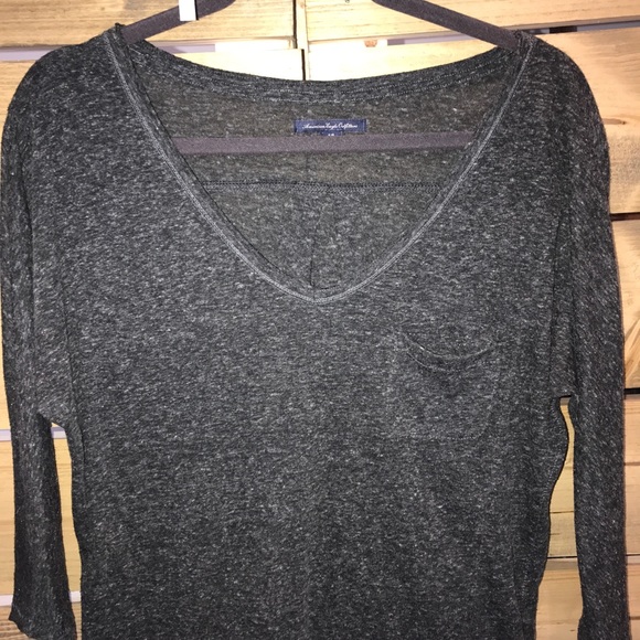 Speckled Grey V Neck - Picture 2 of 3